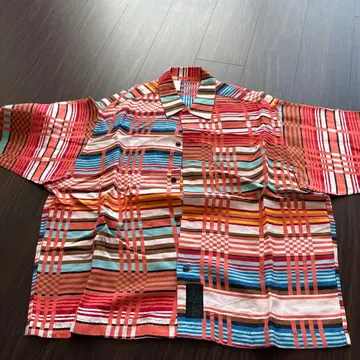 다색 스트라이프 반팔 셔츠 일본제 191-SH77-9004