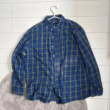 CHAPS 체크 무늬 긴팔 셔츠 XL