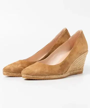 [새상품급] GAIMO 포인티드 펌프스 웨지솔 스웨이드