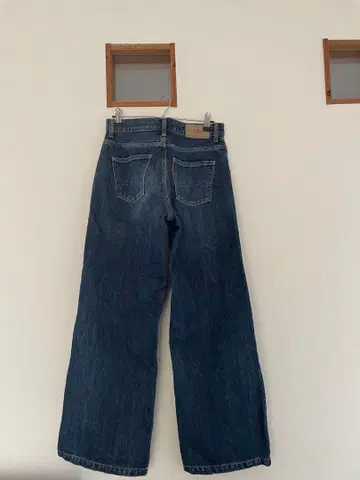 Lee 다크 블루 와이드 레그 데님