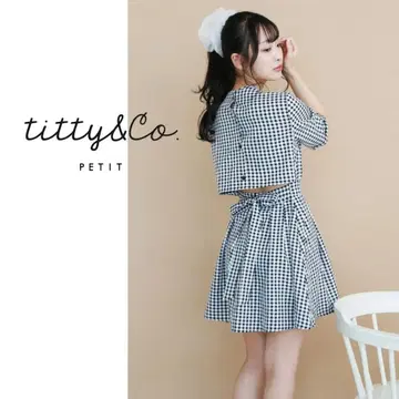 titty&Co. PETIT 백 오픈 체크 원피스