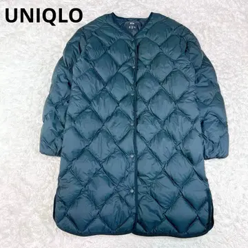 새상품급 유니클로 울트라 라이트 다운 릴랙스 코트 다크 그린 S