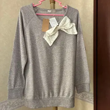 레이스 리본 포함 긴팔 니트 M/L