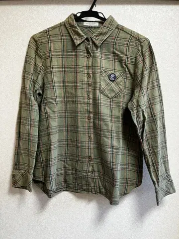 엔리코 도마니 체크 셔츠 긴팔 그린