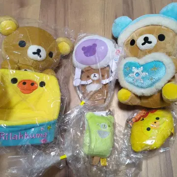 리락쿠마 차이로이코구마 키이로이트리 봉제 인형 묶음 판매
