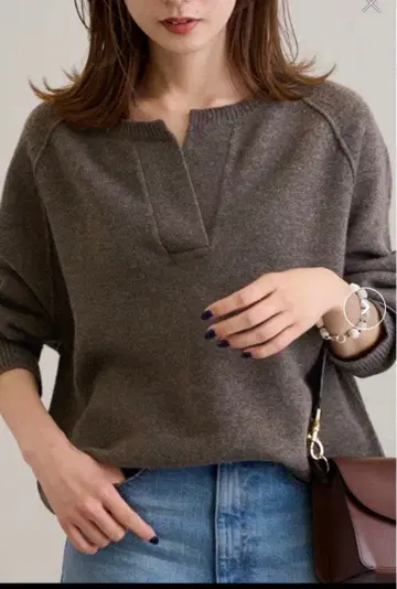 새상품급 FRAMeWORK 미들 게이지 천축 헨리 풀오버