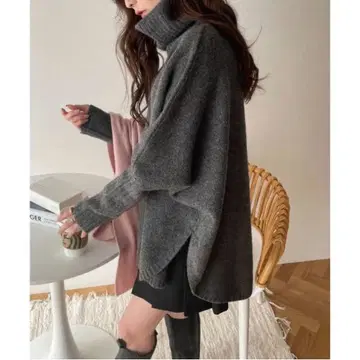 앤도미 andme 라운드 헴 터틀 베이지와 차콜 그레이 2장 세트