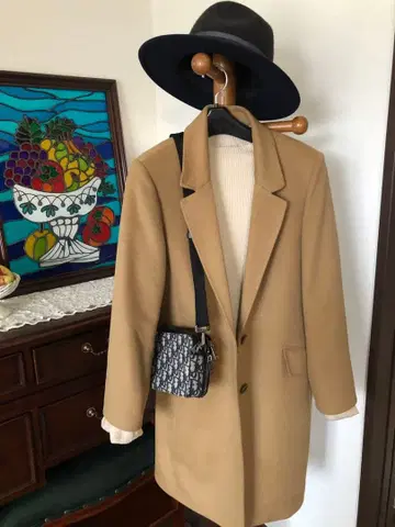 loritti 캐시미어 100% 체스터 코트 S 사이즈