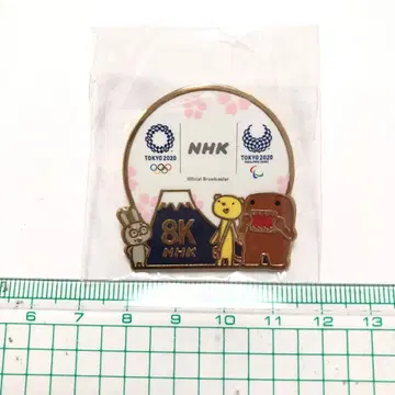 2개 도쿄 올림픽 오륜 핀 배지 핀 배치 NHK TOKYO2020