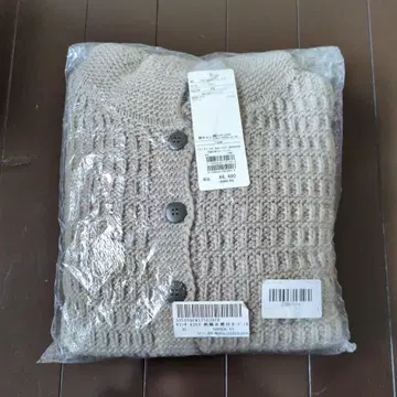 Samansa Mos2 패턴 편직 옷깃 달린 가디건 모카 프리