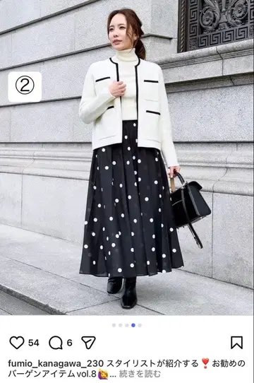 유나이티드 애로우즈 오간자 도트 플리츠 스커트 블랙