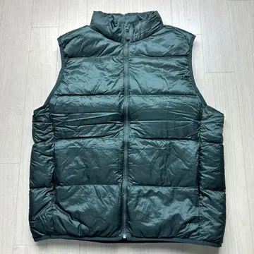 유니클로 울트라 라이트 다운 베스트 L 그린