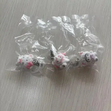 산리오 메지루시 액세서리 복슬복슬 스노우 키티 마이멜로디 쿠로미