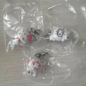 산리오 메지루시 액세서리 복슬복슬 스노우 키티 마이멜로디 쿠로미