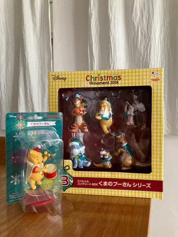 2개 세트 곰돌이 푸 크리스마스 오너먼트 컴플리트 BOX