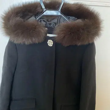 새상품급 anySiS 퍼 포함 롱 코트 M 블랙