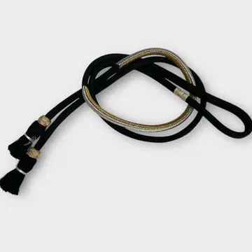 허리띠 블랙 계열 블랙 x 금 x 은 순수 실크 일본제