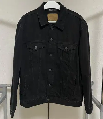 ZARA 자라 남성용 데님 자켓 데미지 데님 블랙 L 자켓