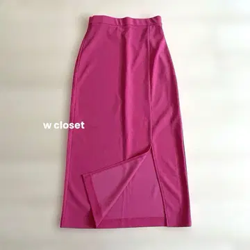w closet 슬릿 롱 스커트 핑크 S 미사용 새상품