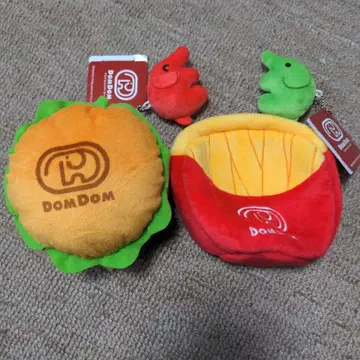 돔돔버거 도무조군 마스코트 부착 파우치 봉제 인형