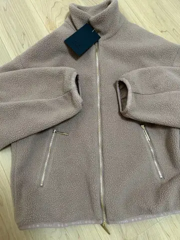 베이지 플리스 자켓 미사용 택 포함