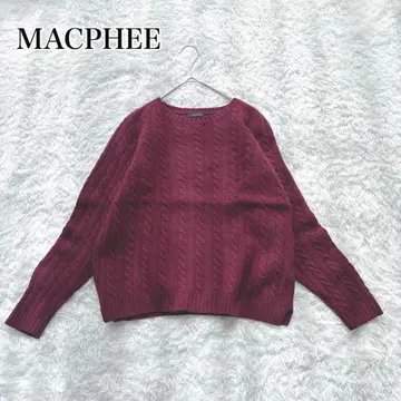 맥피 투모로우랜드 니트 캐시미어 혼방 케이블 짜임 S