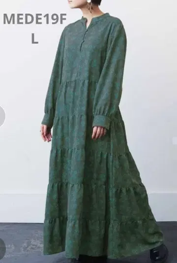 MEDE19F 빈티지 패턴 맥시 원피스 L