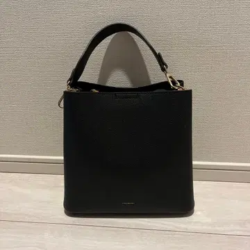 아네모네 블랙 가죽 핸드백