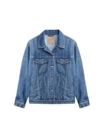 [ 미사용 ] GAP 오버 사이즈 아이콘 데님 자켓