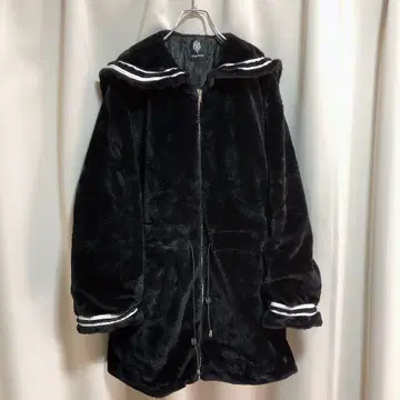 Drug honey 드래그 허니 모코모코 퍼 보아 세일러 카라 자켓