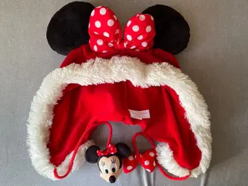 디즈니 미니 마우스 귀 달린 후드 빨간색 캡