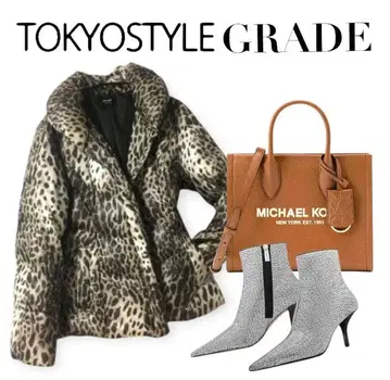 [ 세탁 가능 ] 도쿄 스타일 GRADE*레오파드 무늬 다운 자켓