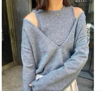 2SET 어깨 슬릿 니트 카프리슈 레마쥬 니트 가을 겨울
