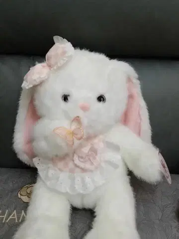 화이트 토끼 봉제 인형