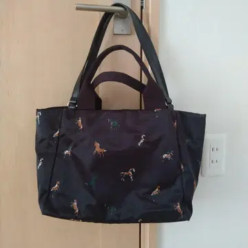 러셋 russet 말 패턴 홀스 무늬 핸드백 2way 블랙