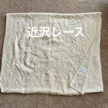 치카자와 레이스, 아이보리 실크 100% 스톨 180 x 54cm