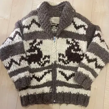 울 100% 핸드 니트 코위찬 니트