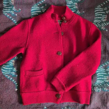 East Boy 빨간색 니트 구제 의류