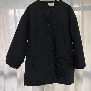 블랙 퀼팅 자켓 오버 사이즈