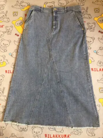 골든 베어 Golden bear 데님 롱 스커트