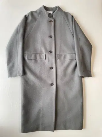 yuni Super100 하이넥 돌먼 코트 노카라 코트