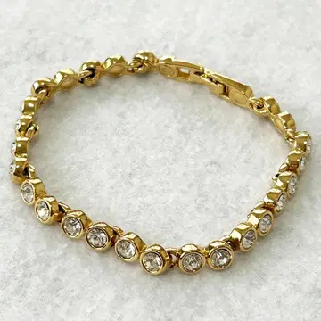 스와로브스키 Swarovski 테니스 팔찌 골드