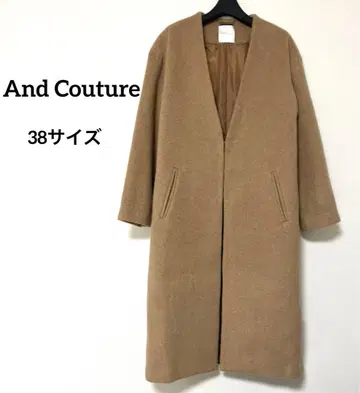 [새상품급] And Couture 앙데팡당 울 노카라 롱 코트