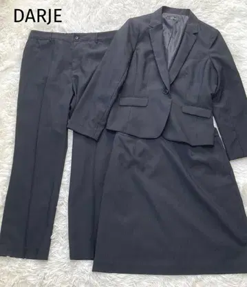 DARJE 수트 쓰리피스 자켓 팬츠 스커트 블랙 빅 사이즈