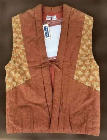 하자품! 얼룩 있음! 미야타 직물 솜이 들어간 한텐 채람 일본제