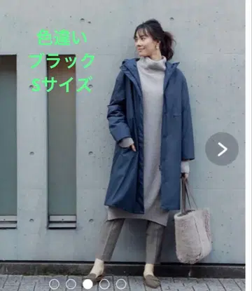 PLST 블랙 후드 롱 코트 경량 충전솜 코트 선착순