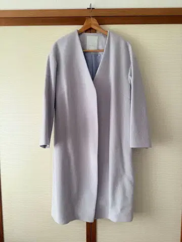 MERCURYDUO 머큐리 듀오 연보라 V넥 롱 코트