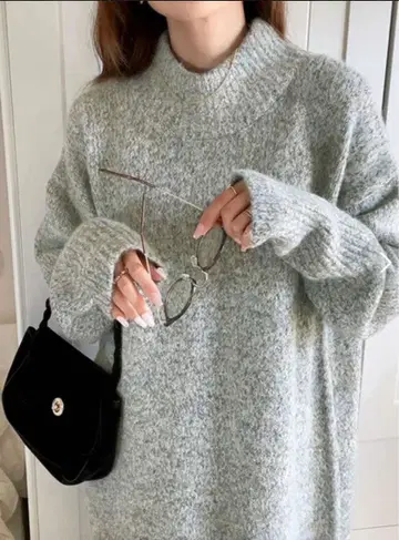 클래식 엘프 니트 원피스 (그레이지)