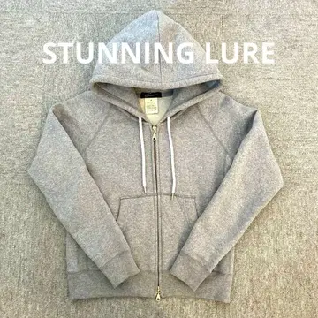 [ STUNNING LURE ] 숏 기장 후드티 그레이 M