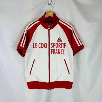 le coq sportif 반팔 트랙 자켓 O 화이트 빨간색 B3981
